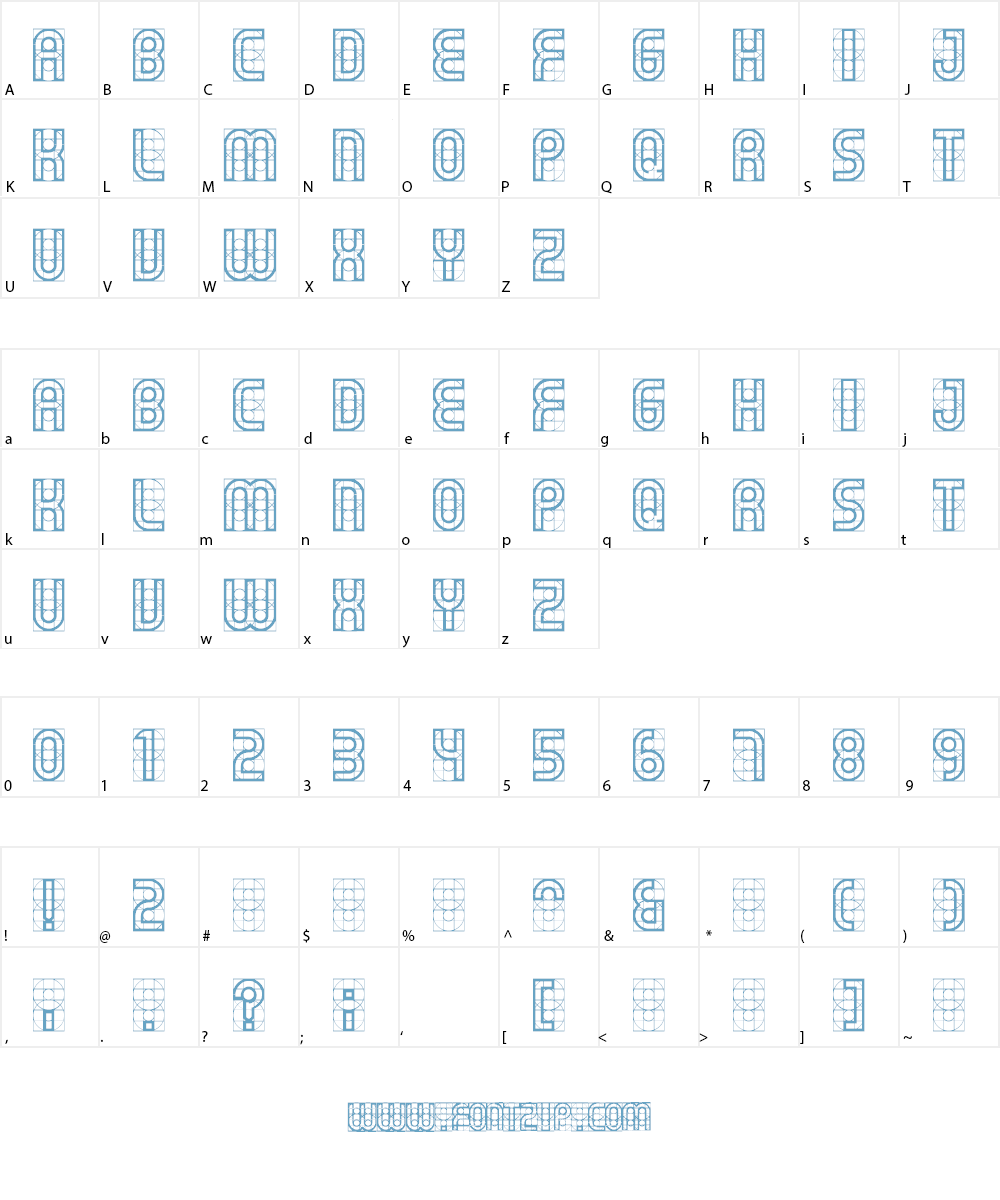 Gear Font Character