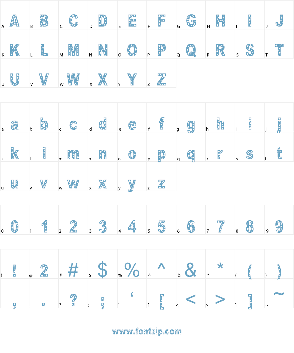 HOLE Font Character