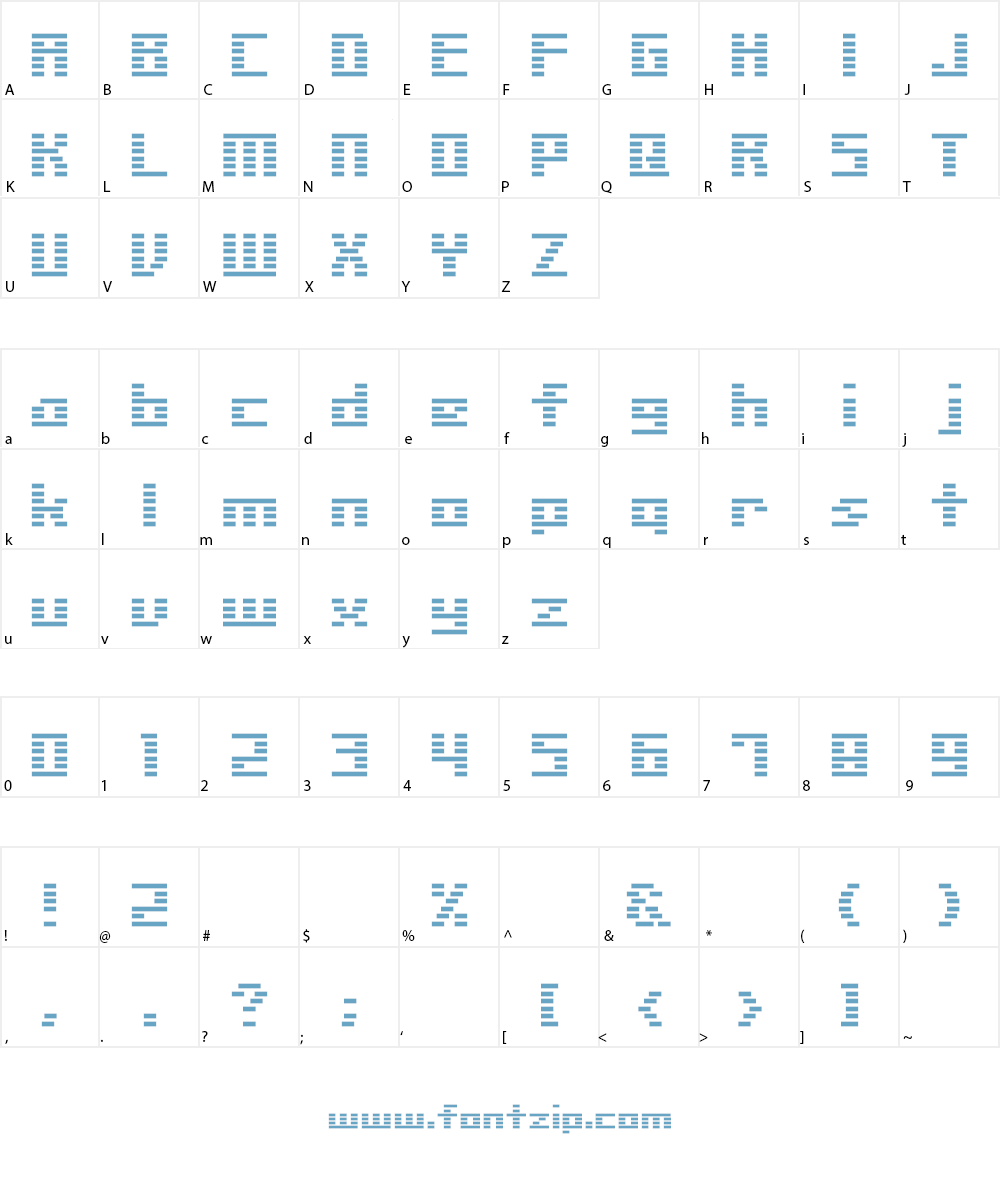 Liner Font Character
