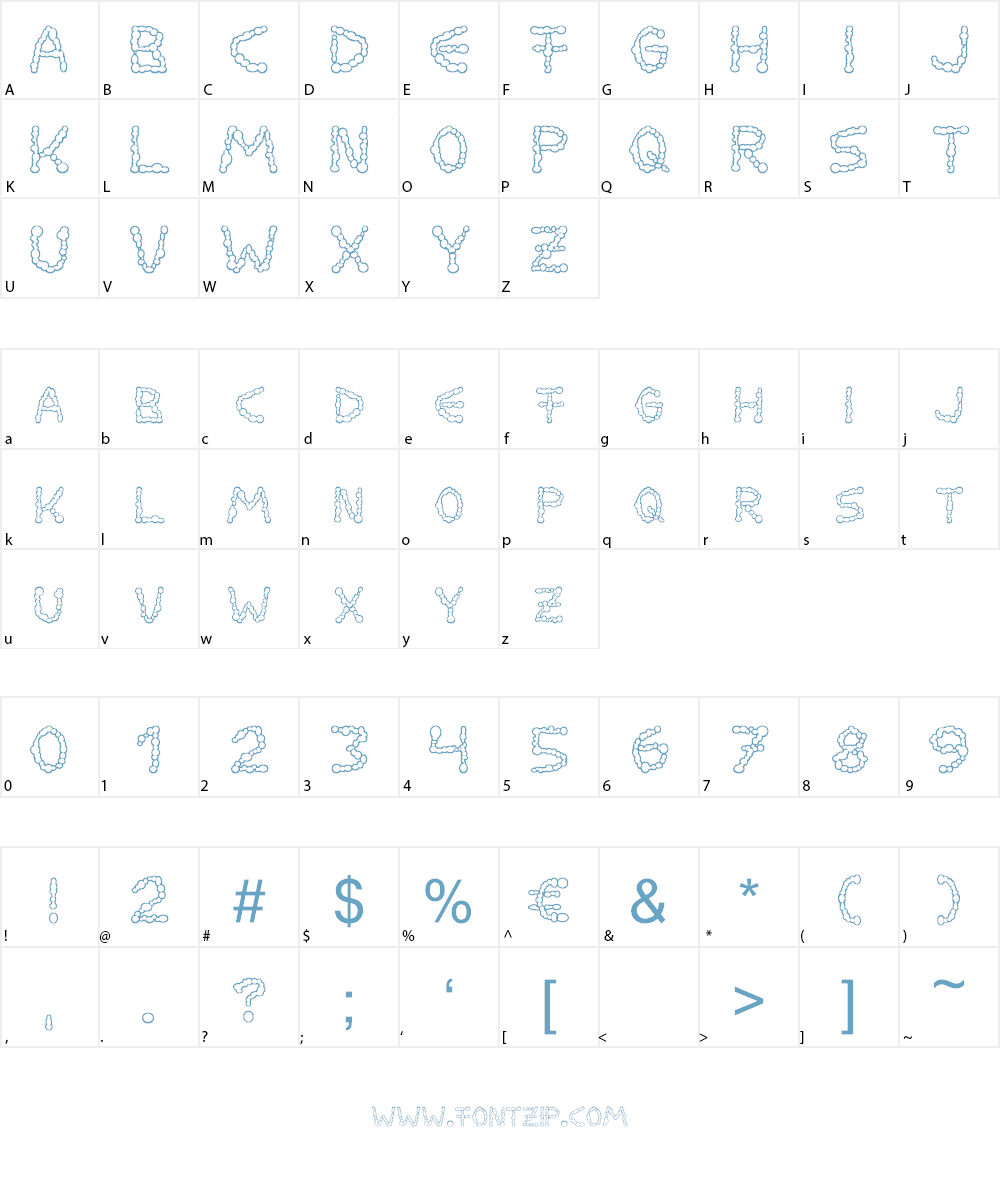 Milkdrops Font Character