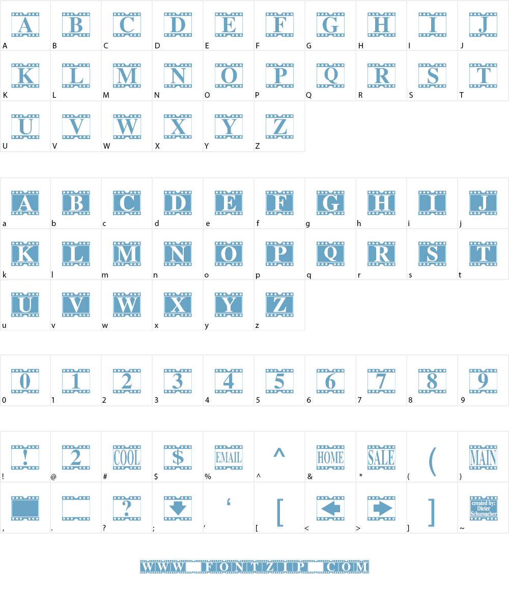 Movie Times Font Character