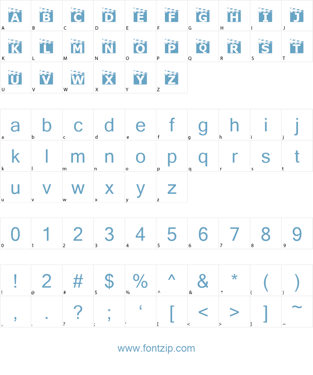 MovieBoard Font Character