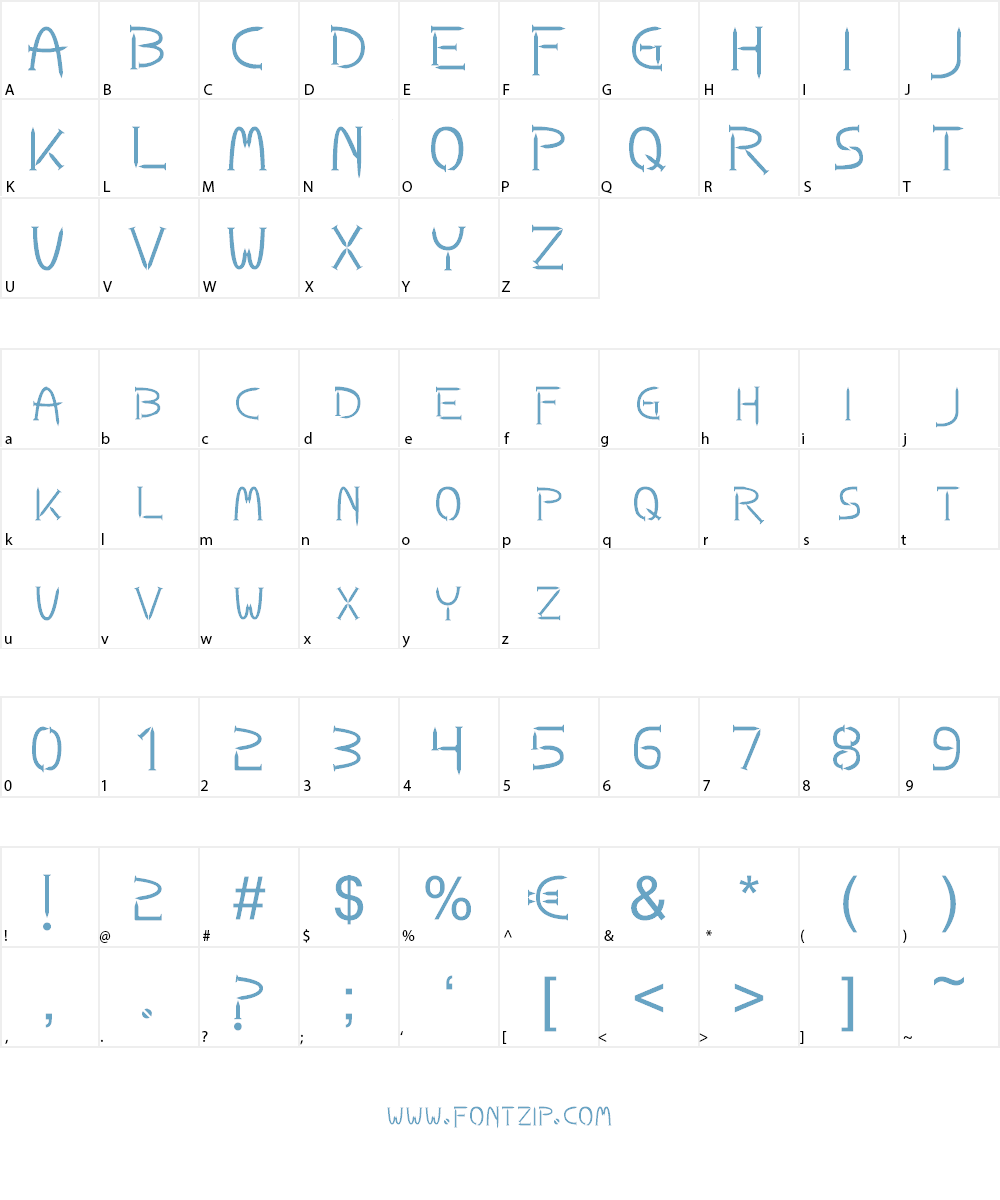 Nails Font Character