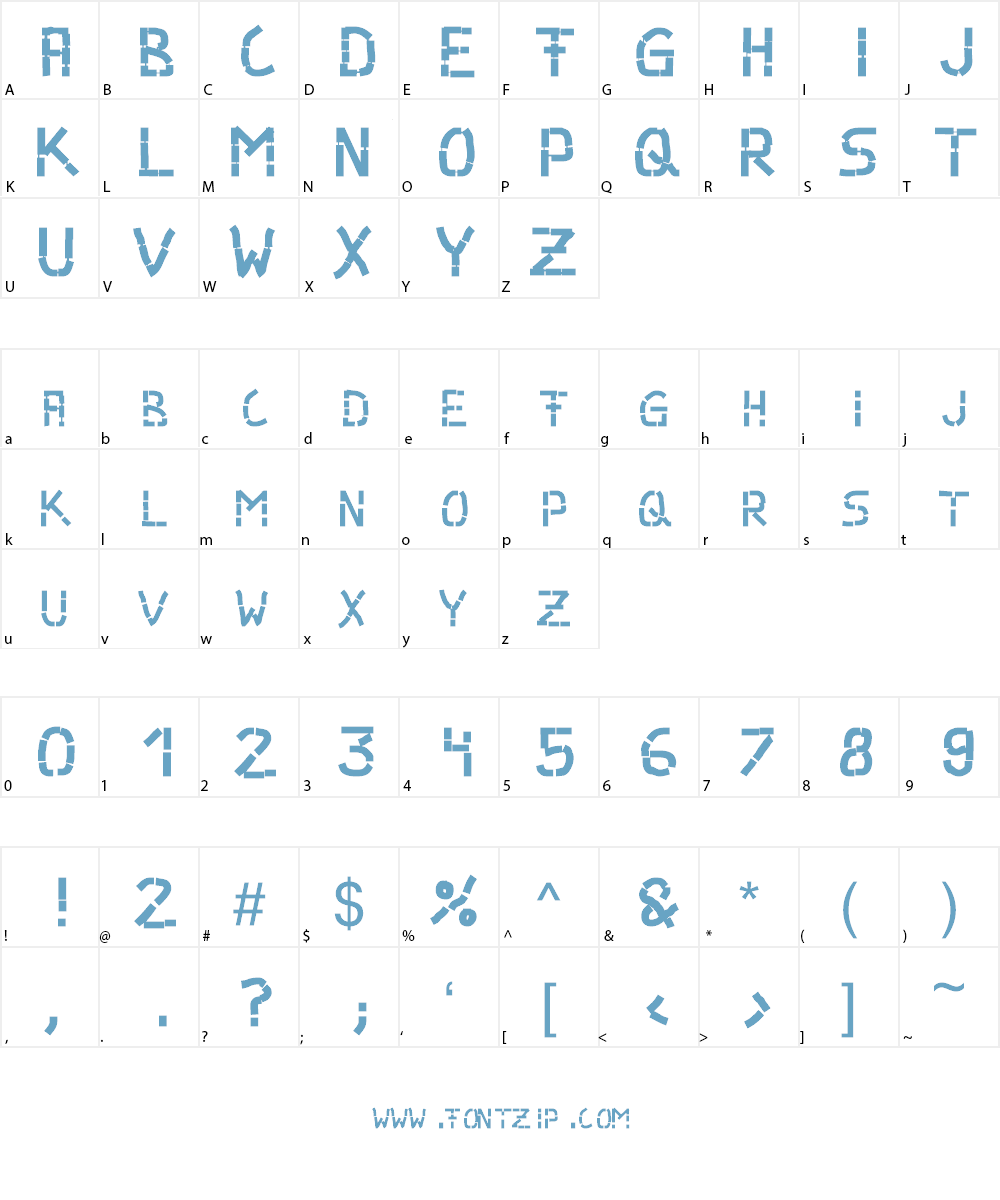 Parts Font Character