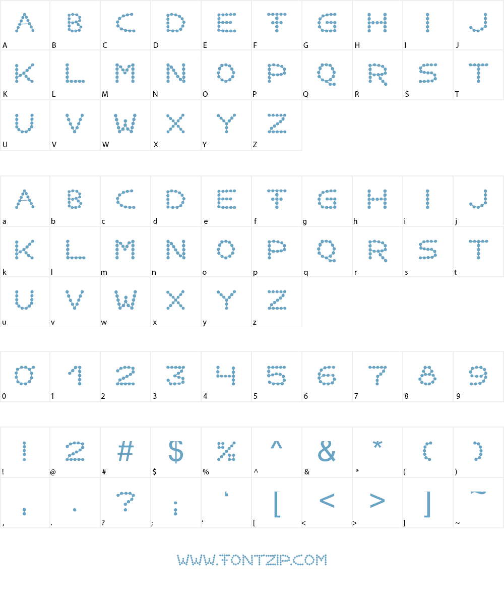Perlenkette Font Character