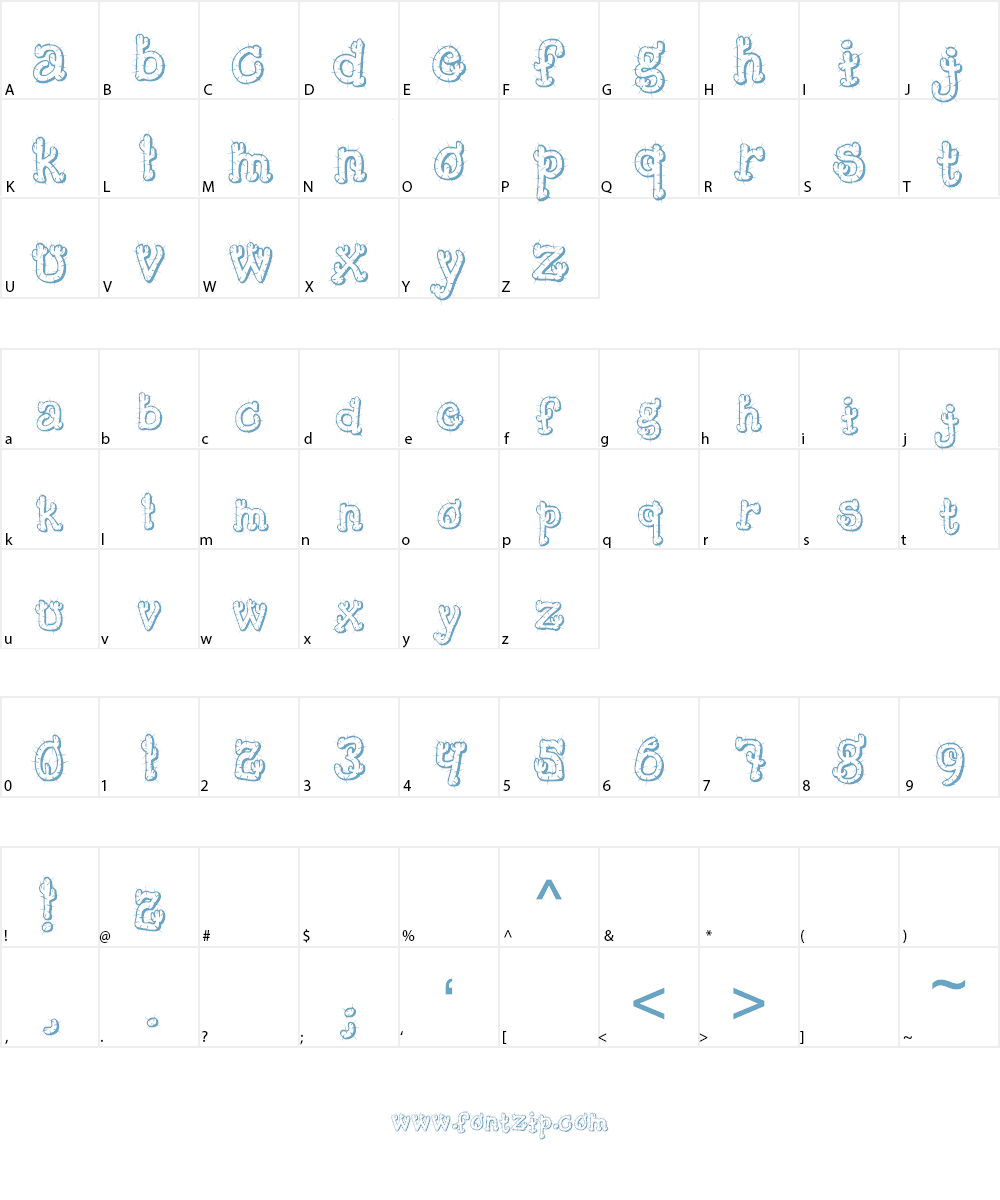 Cactus Sandwich Font Character