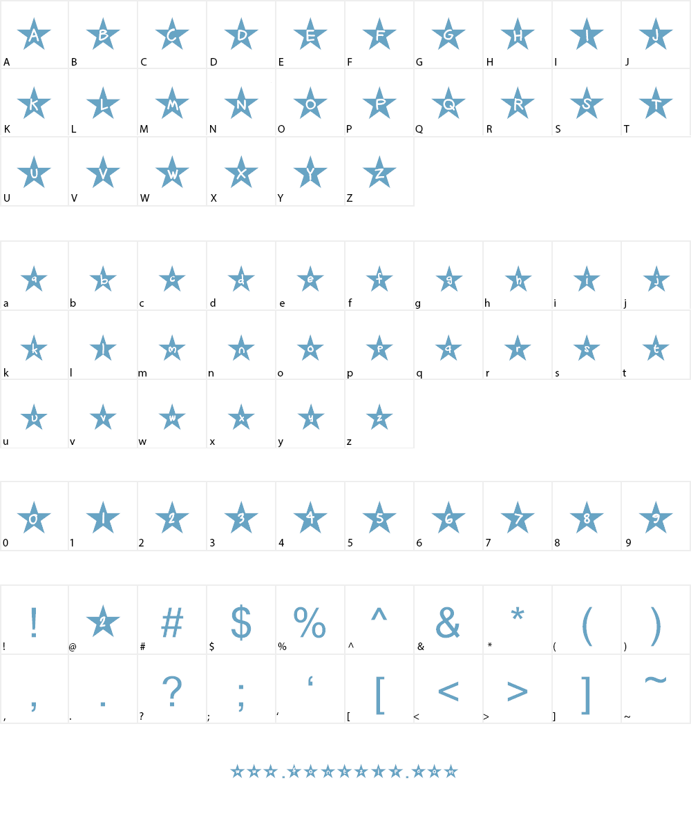 Holywood Font Character
