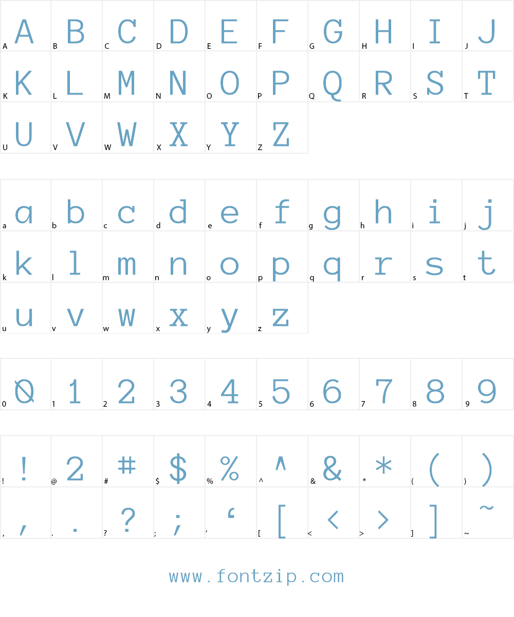 Anonymous Font Character