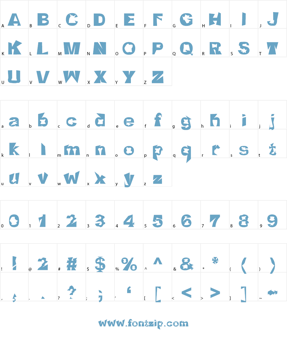 Crackwhore Font Character
