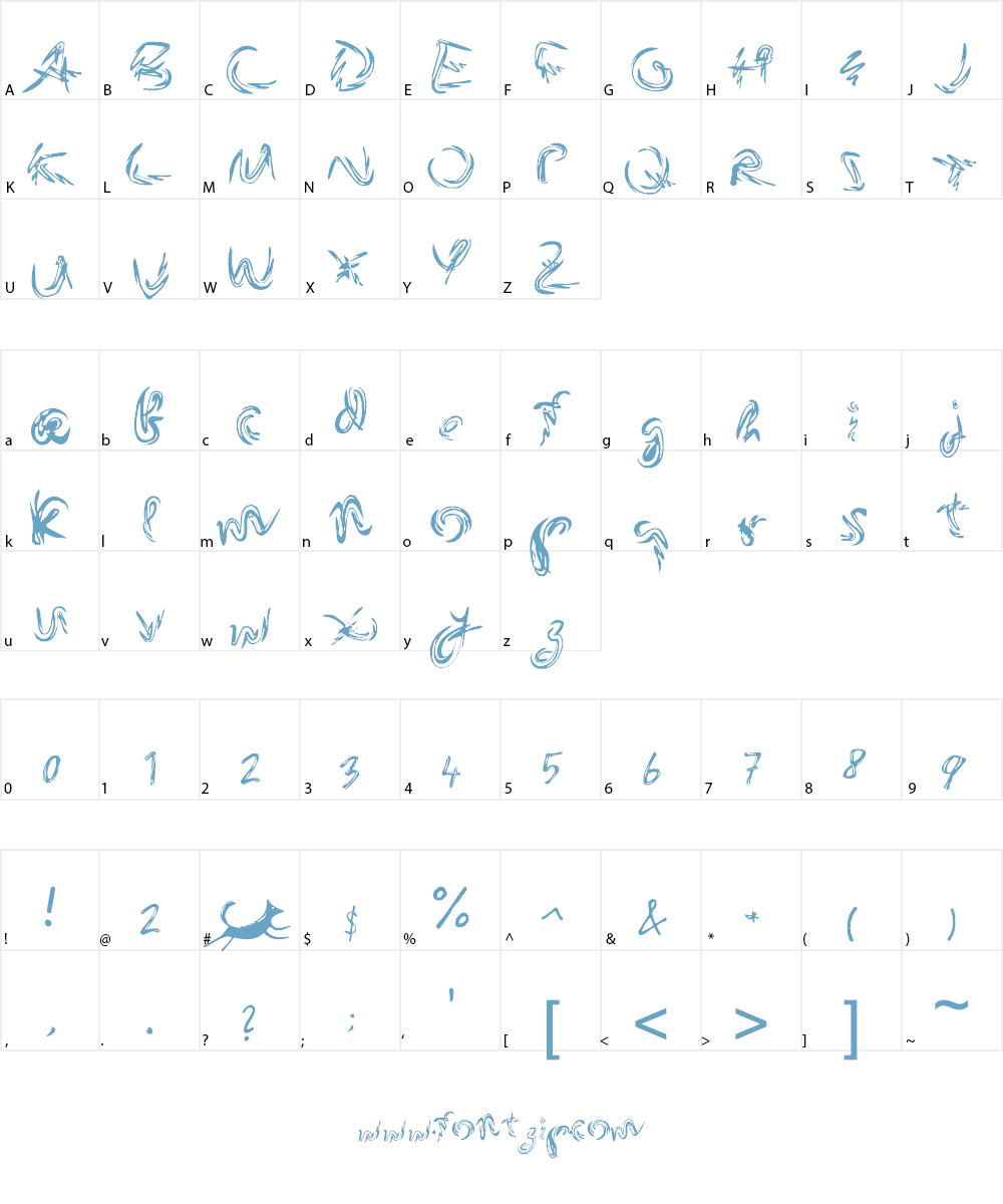Foxwild Font Character