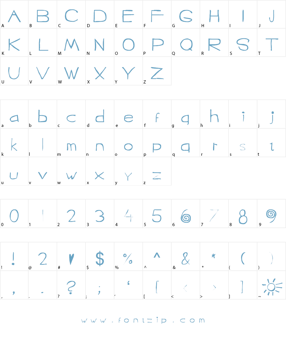 Jagular Font Character
