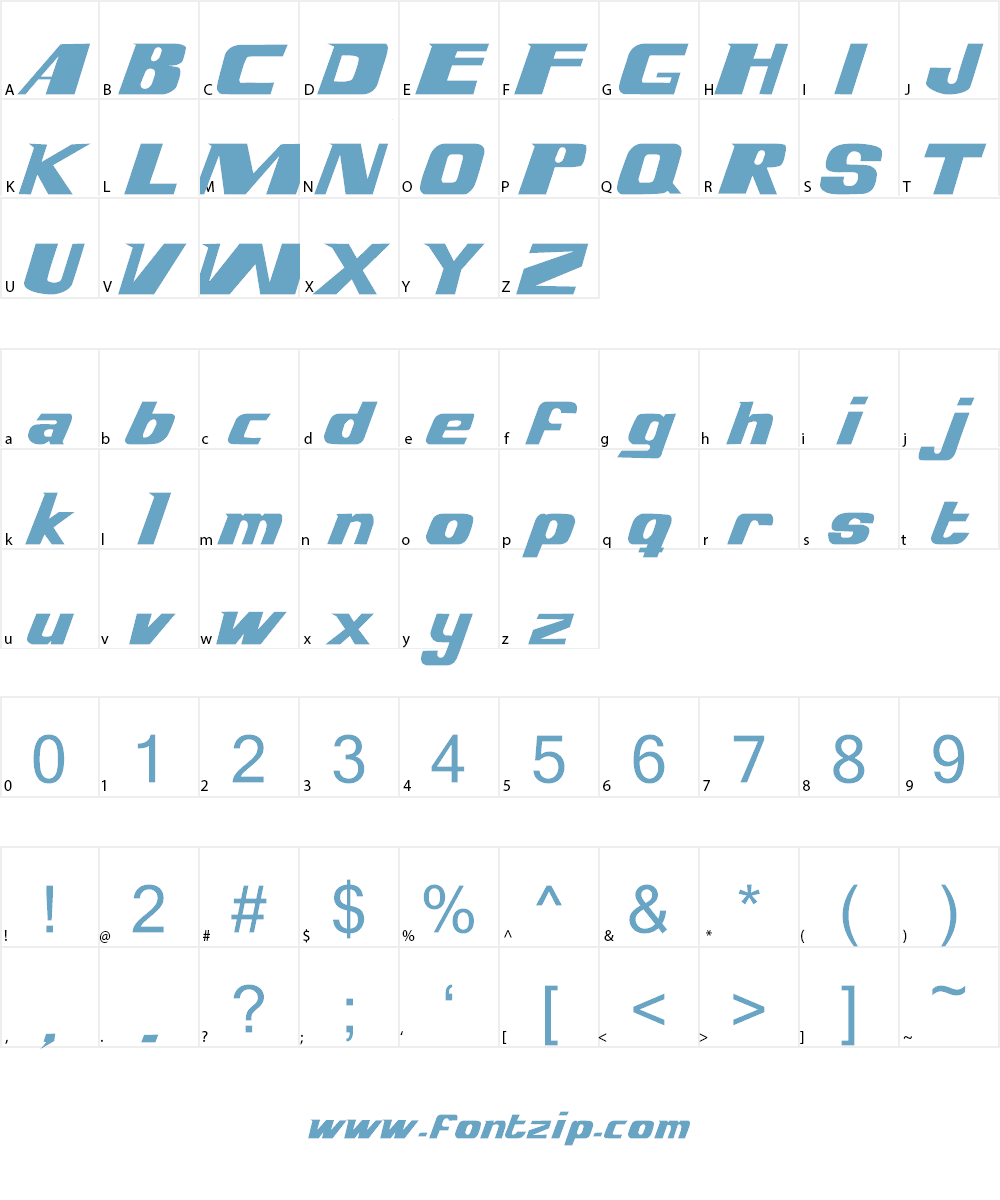 Magnum p.i. Font Character