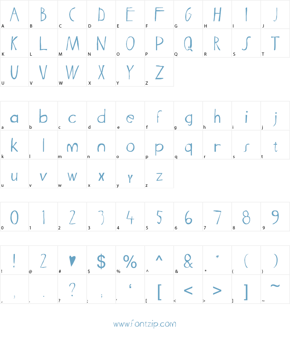 Tigger Font Character