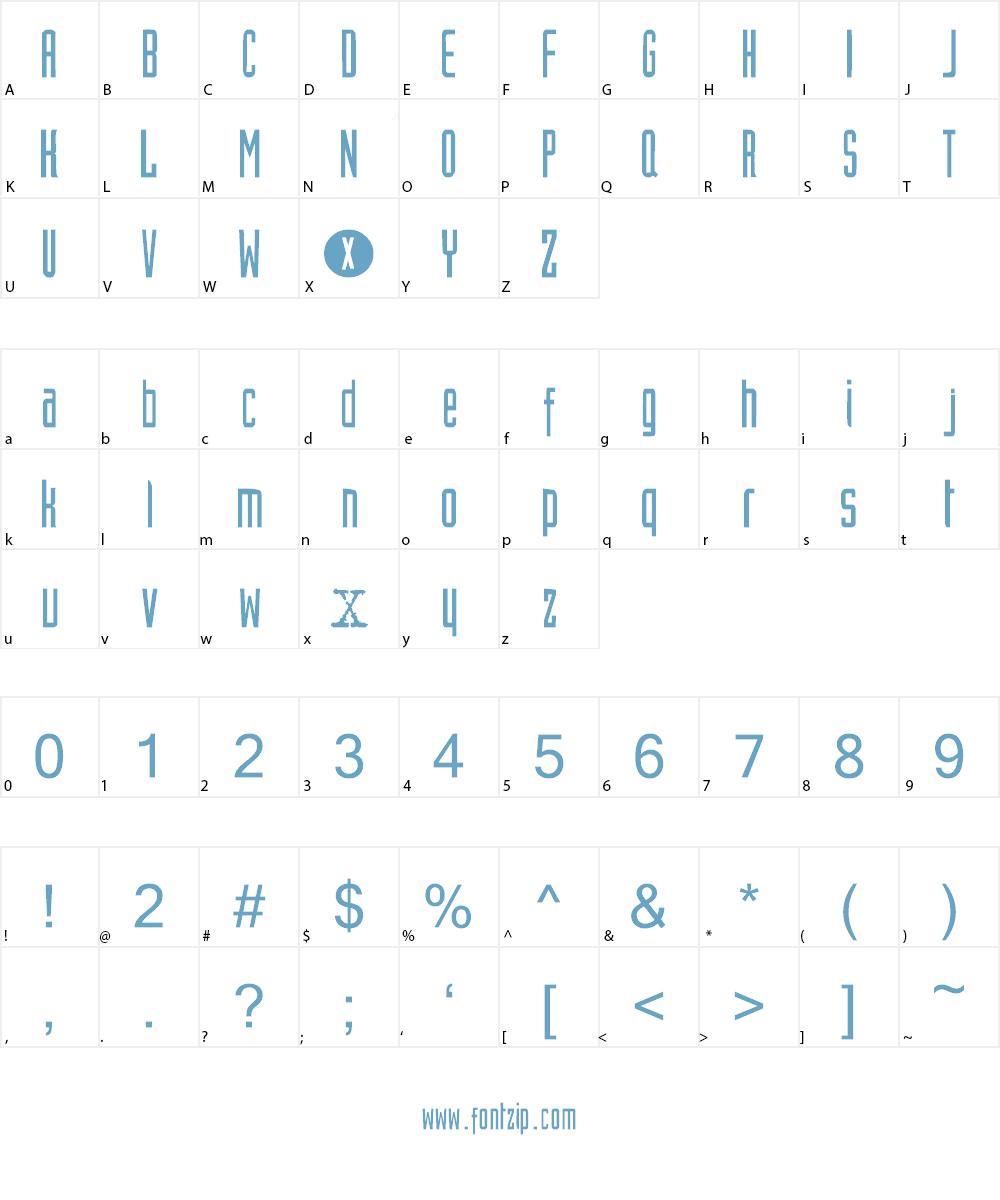 XFiles Font Character