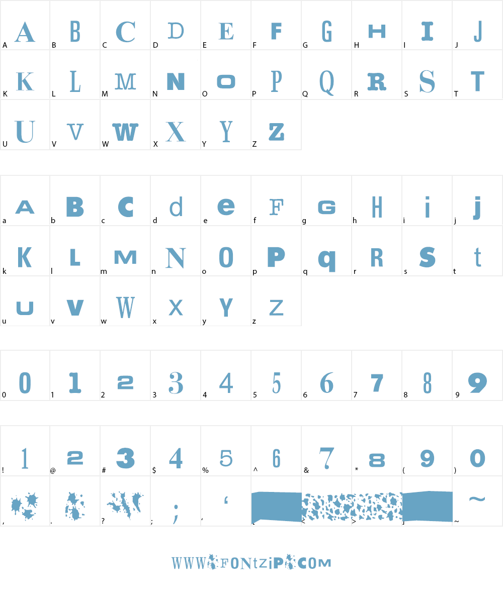 Young Ones Font Character