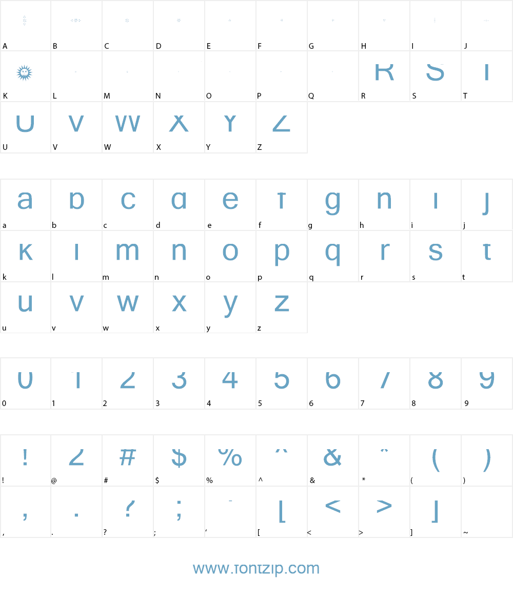Hilda Sonnenschein Font Character