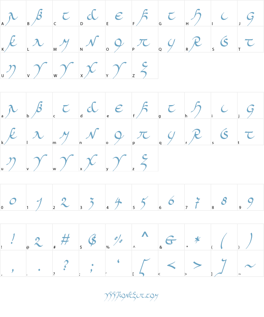 Midjungards Font Character