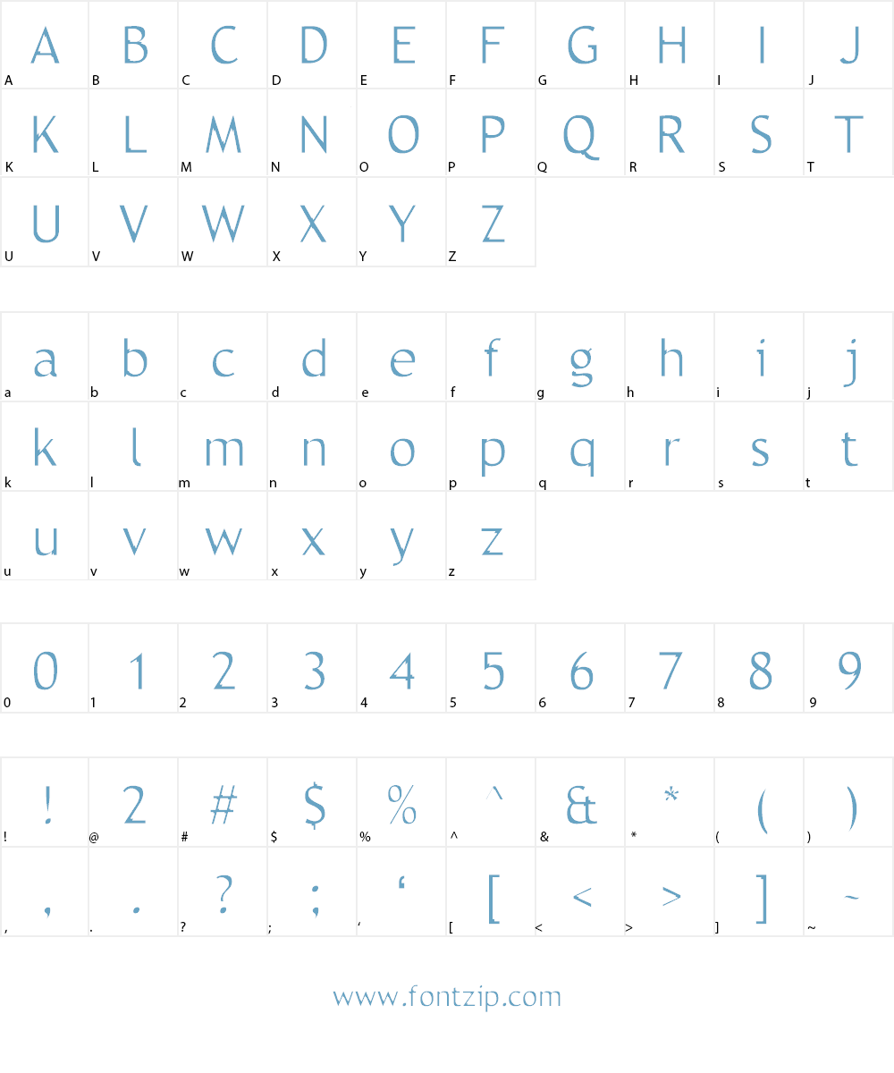 Trebble Font Character