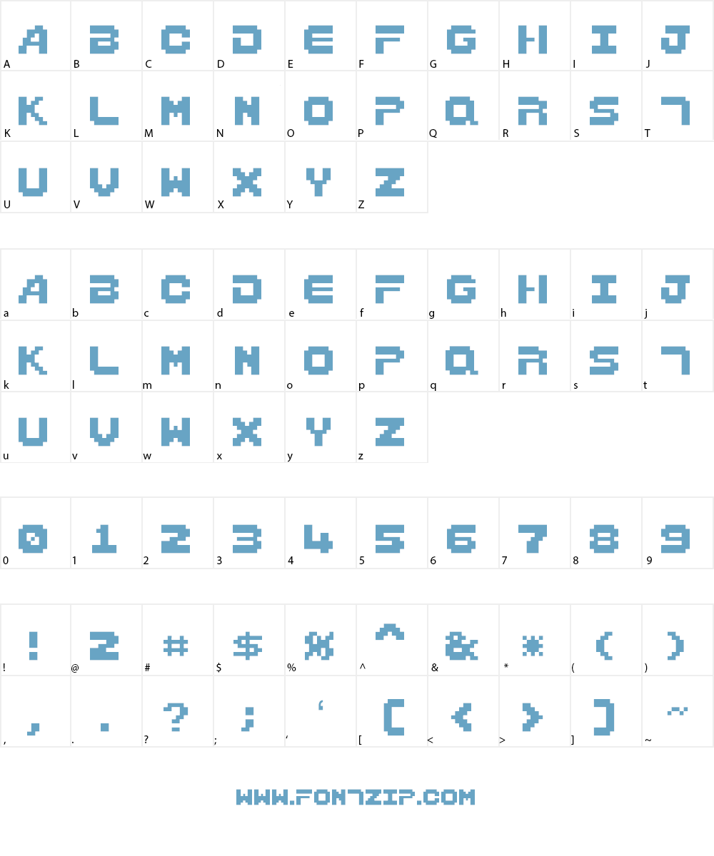 Bordersprite Font Character