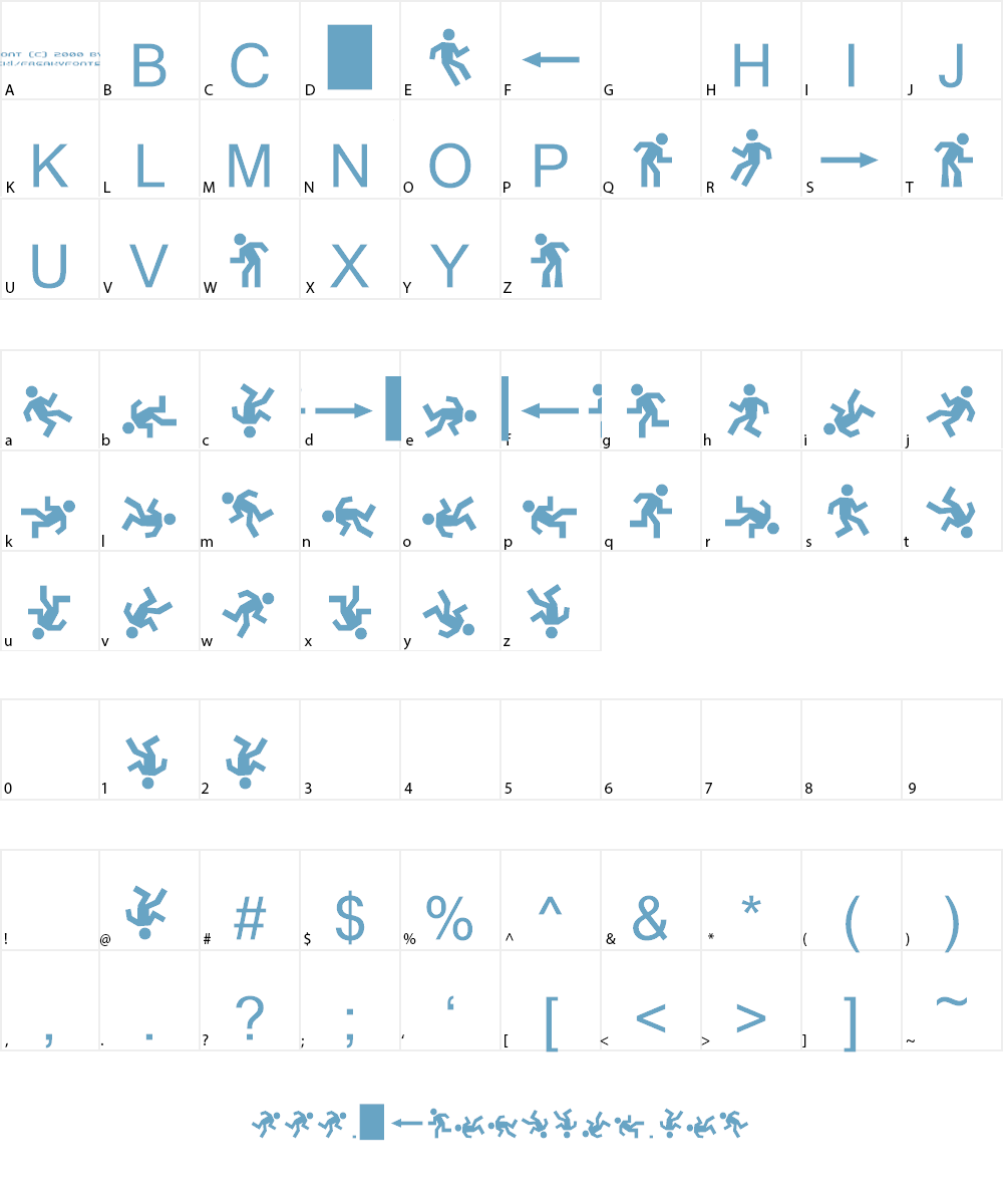 DanceFloor eXit Font Character