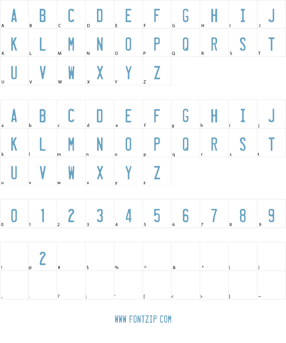 License Plate Font Character
