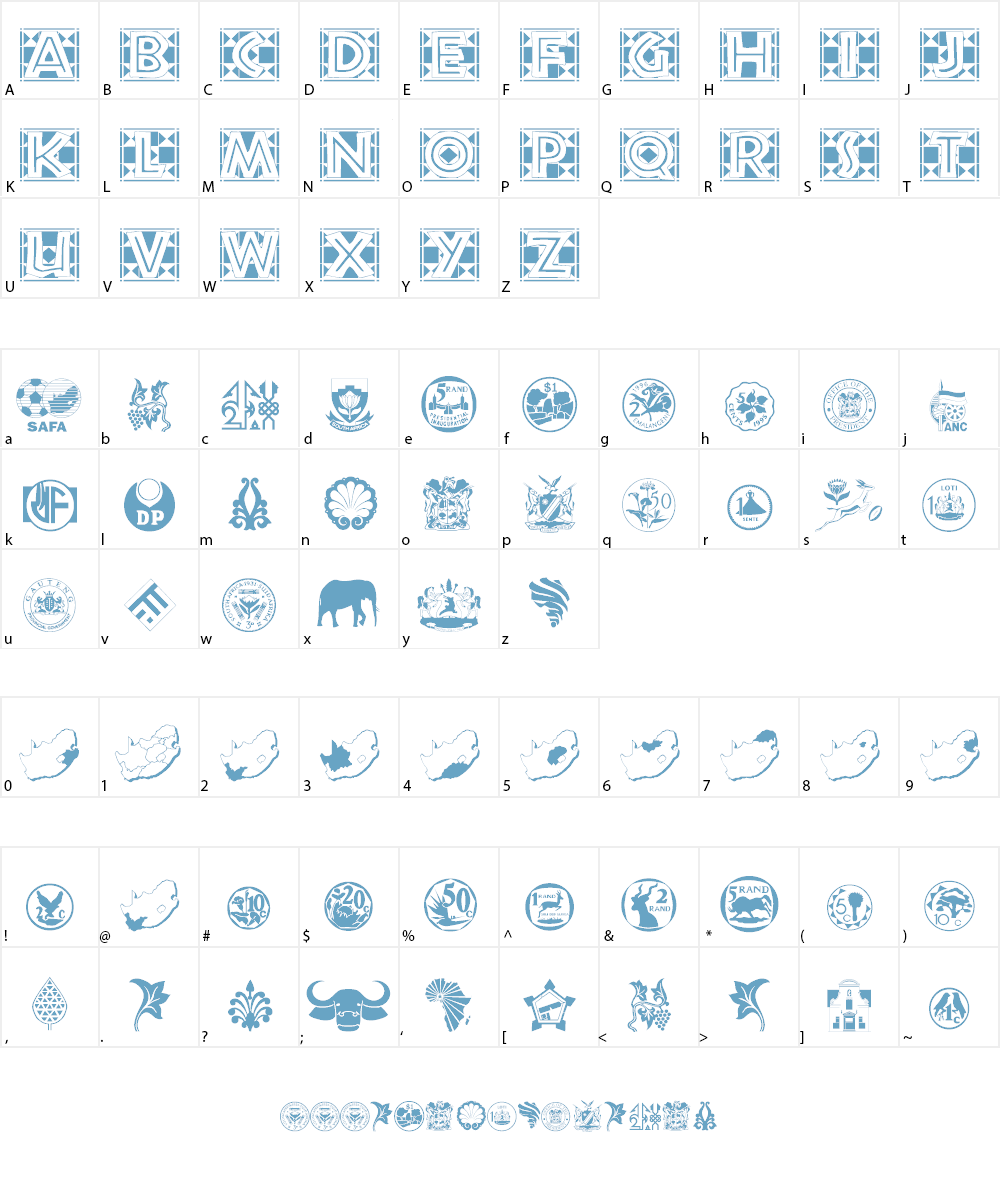 Afrika Images F mBizo Font Character