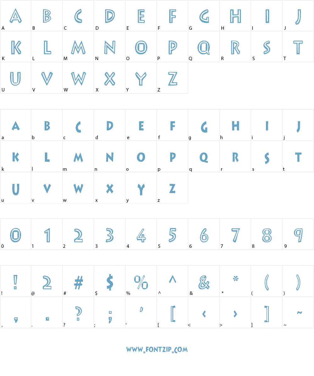 Afrika T Ubuntu Font Character