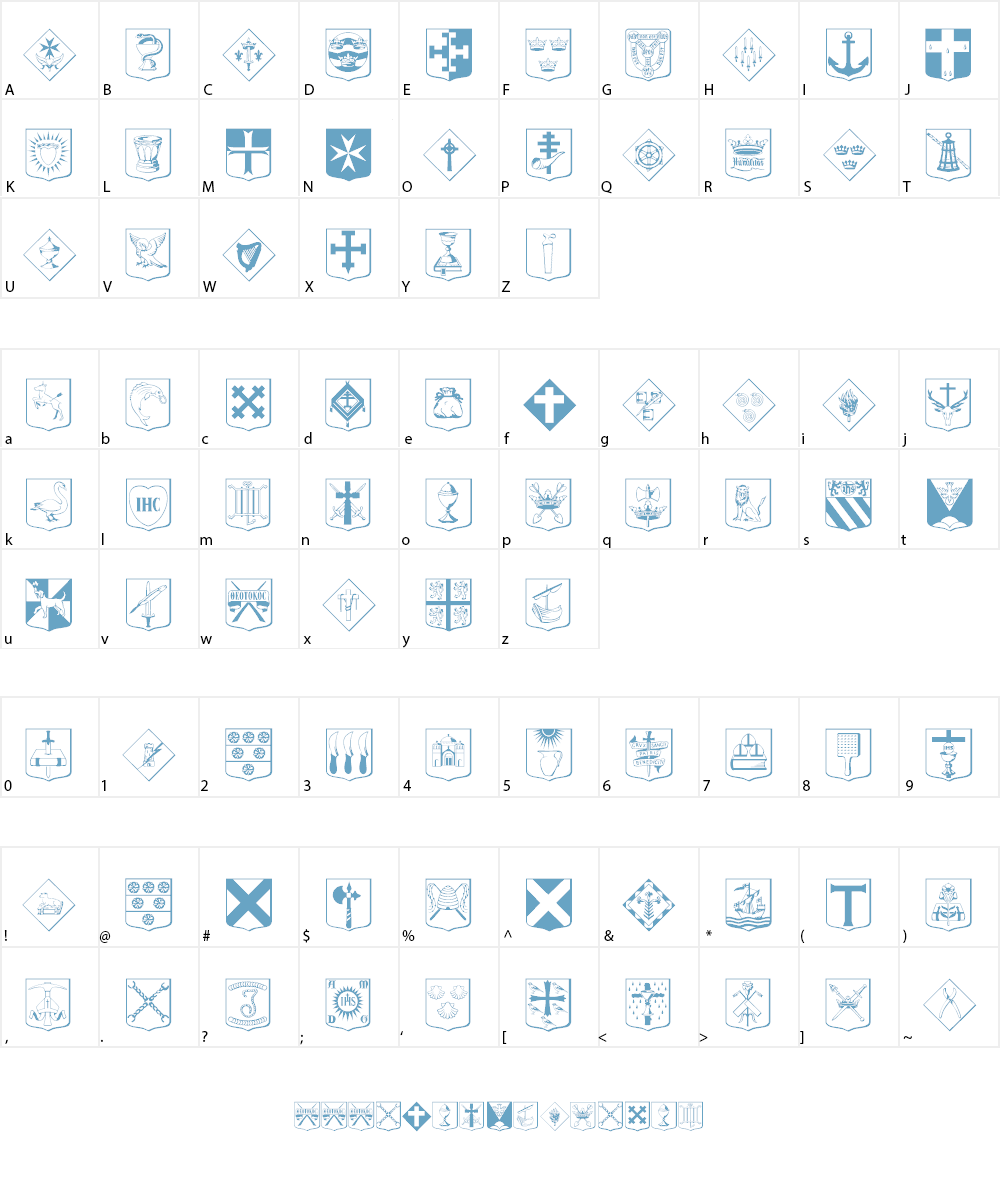 Christian Icons C SaintsAtoJ Font Character