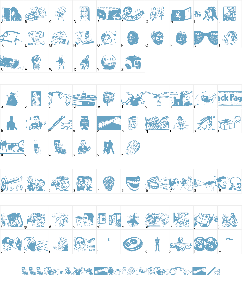 BackPage Font Character