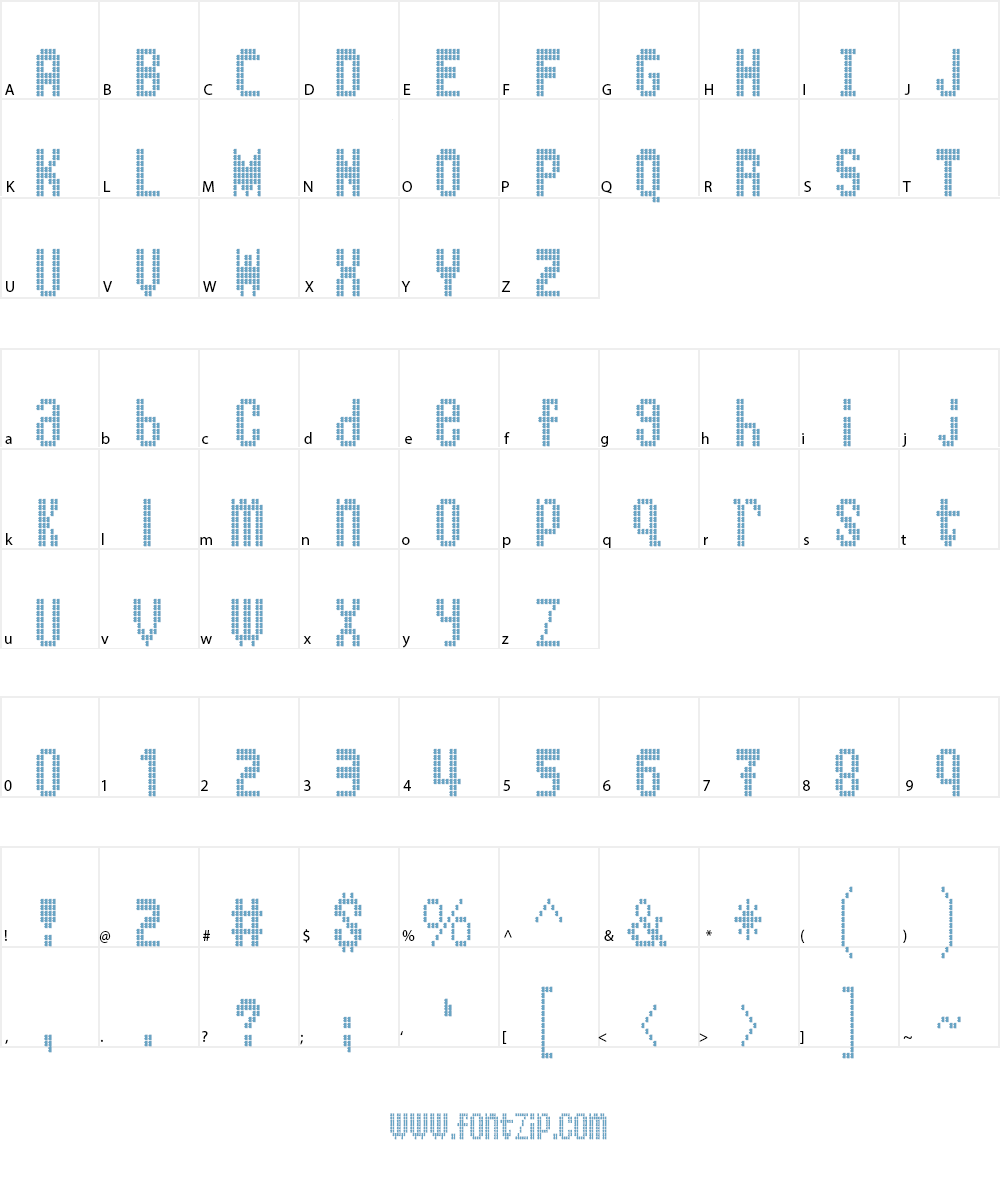 Barton & King Bus Font Character