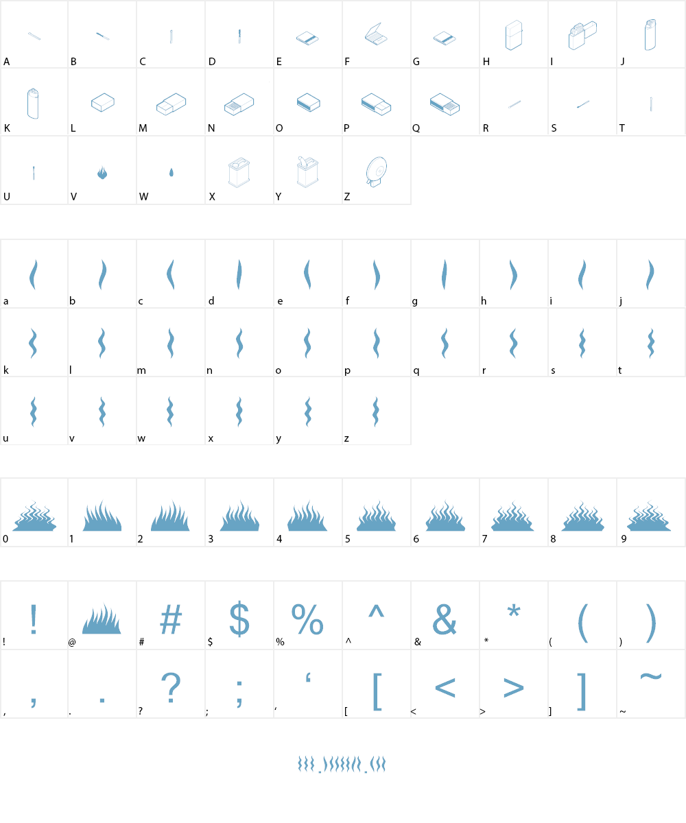 FireStarter Font Character