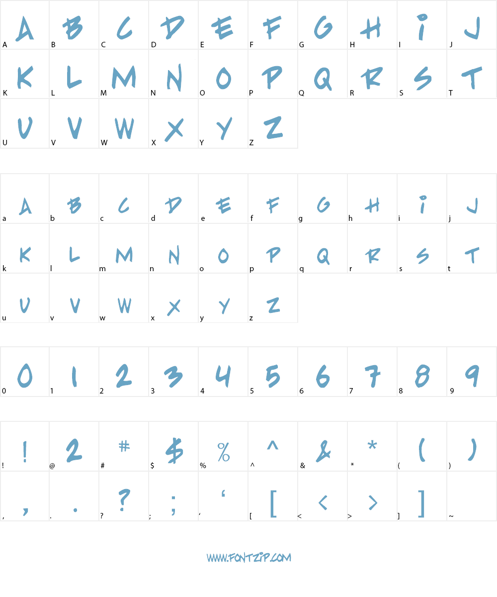 PP Handwriting Font Character