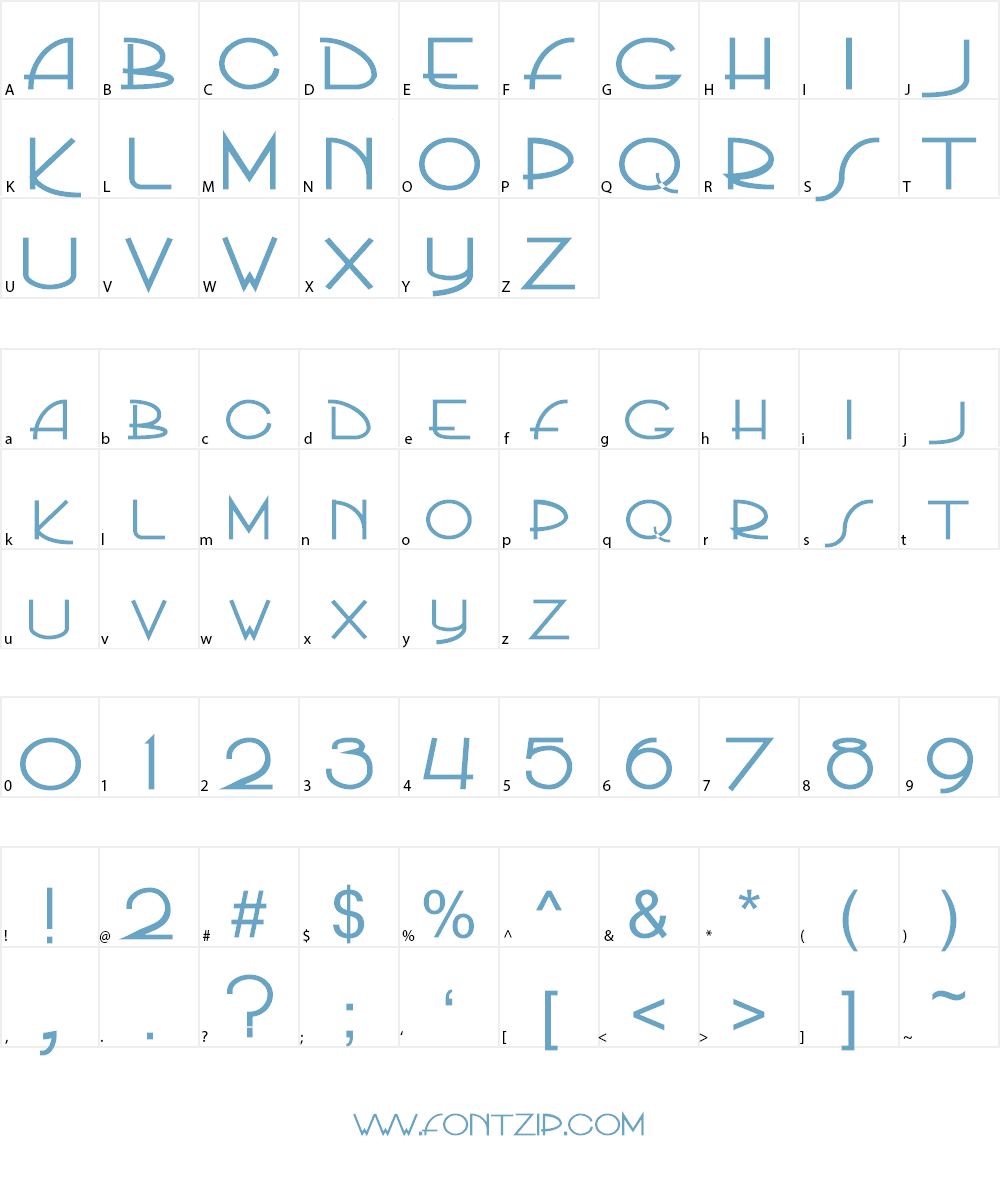 PP Hip20s Font Character
