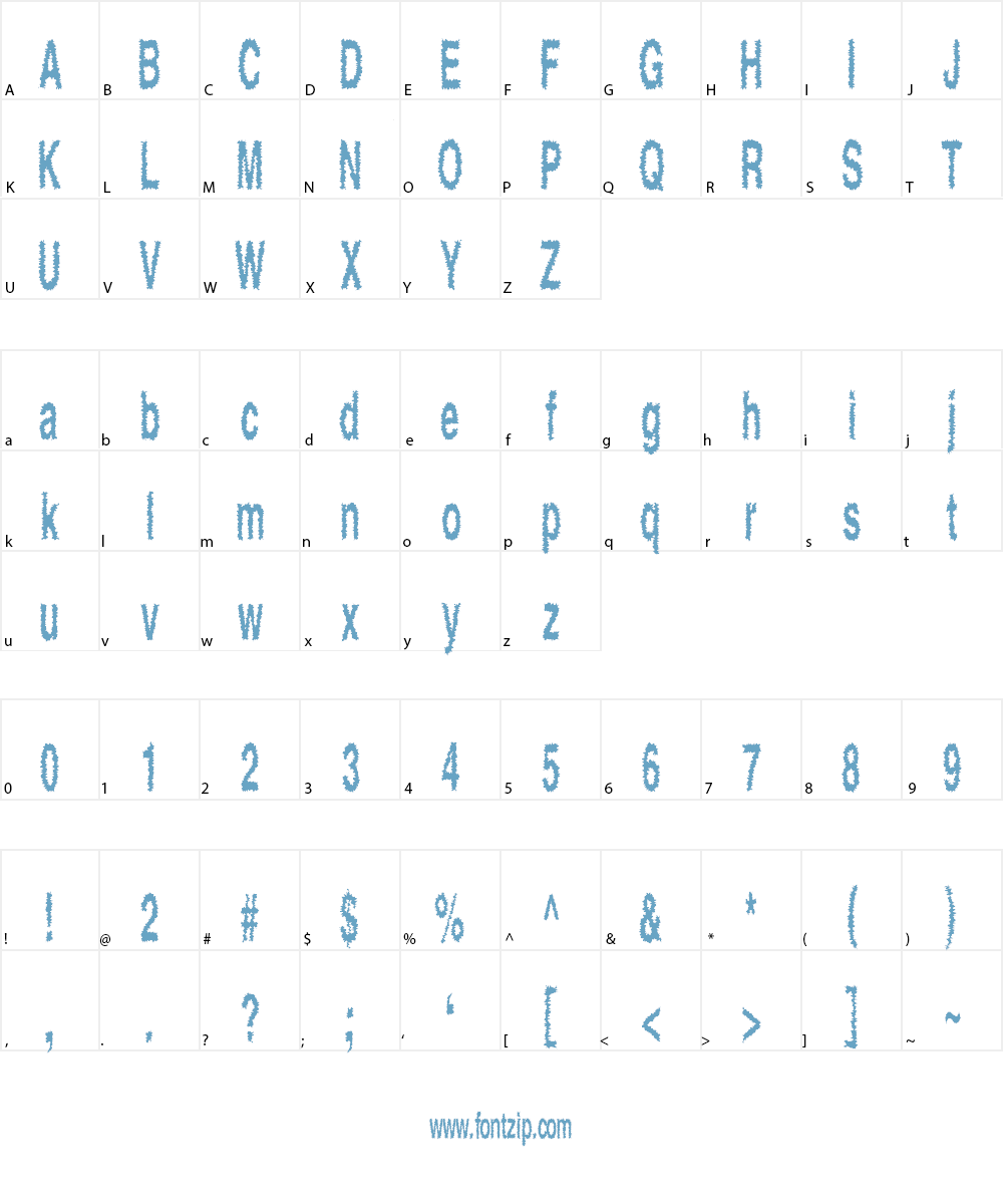 Shock Font Character