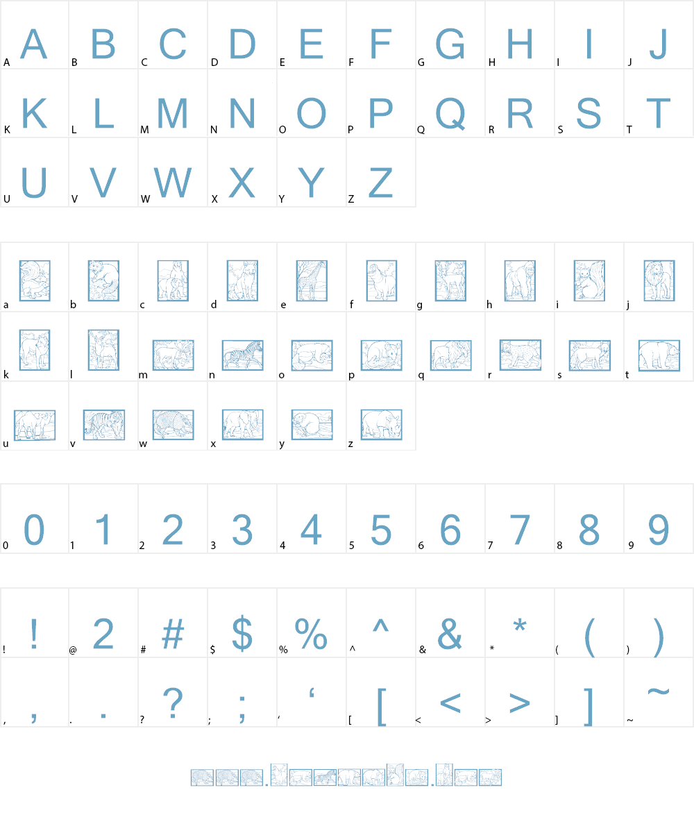 WWAnimalPrints Font Character