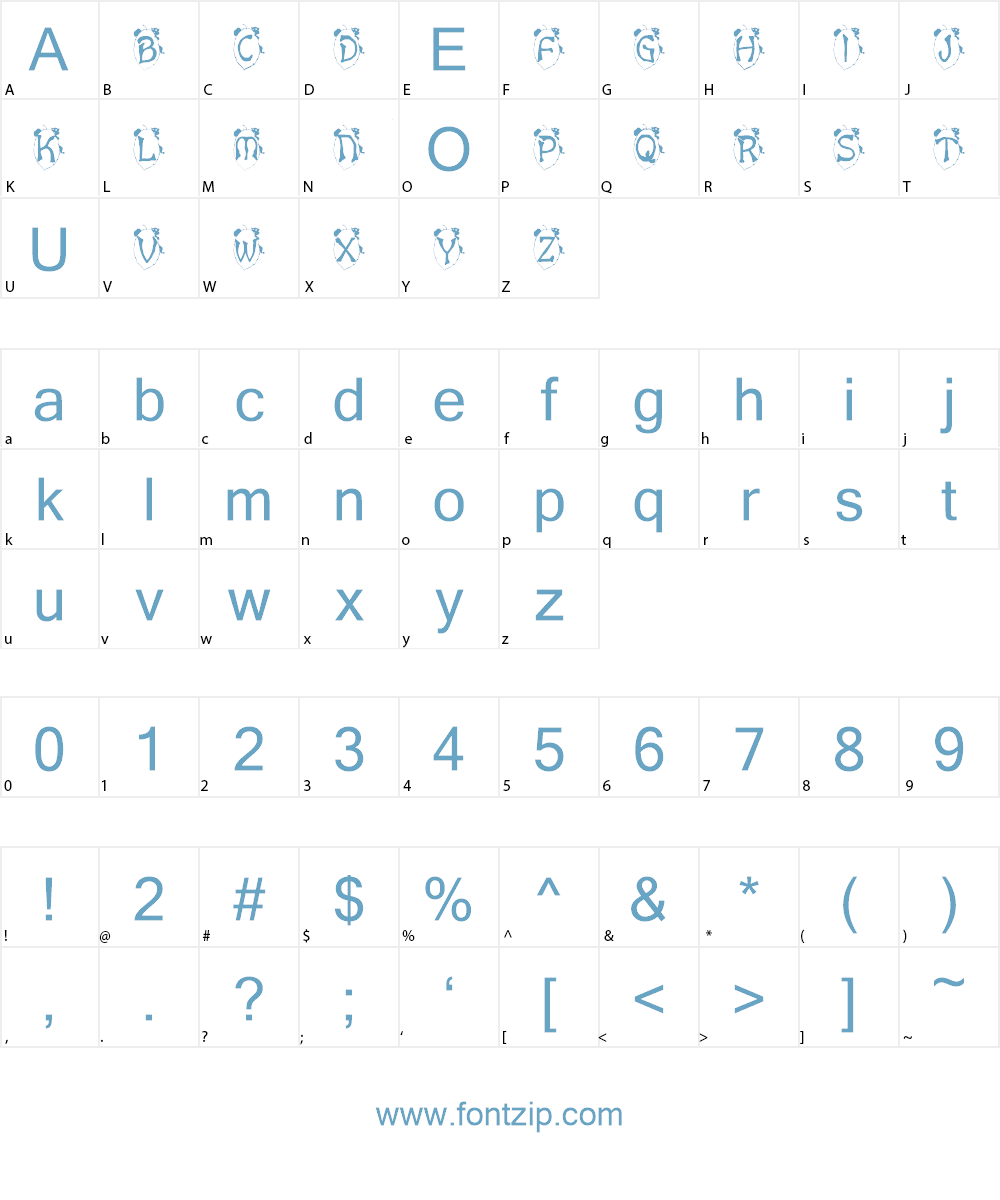 WWAweNutsDemo Font Character