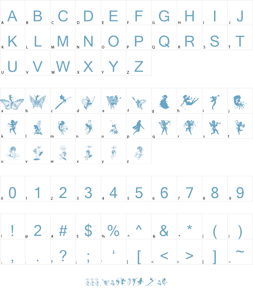 WWFairyFantasy Font Character