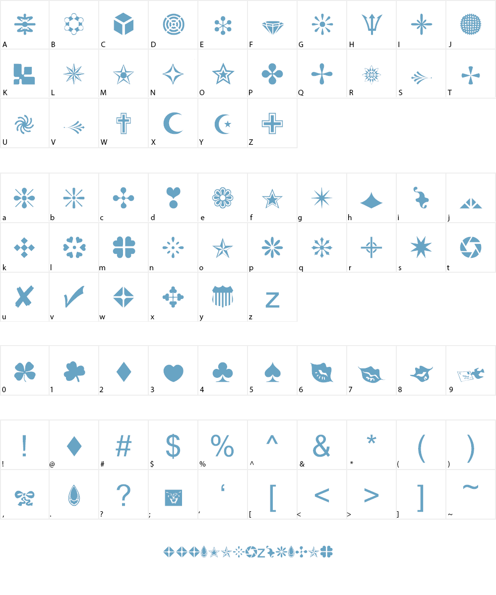 WWFreebie Font Character