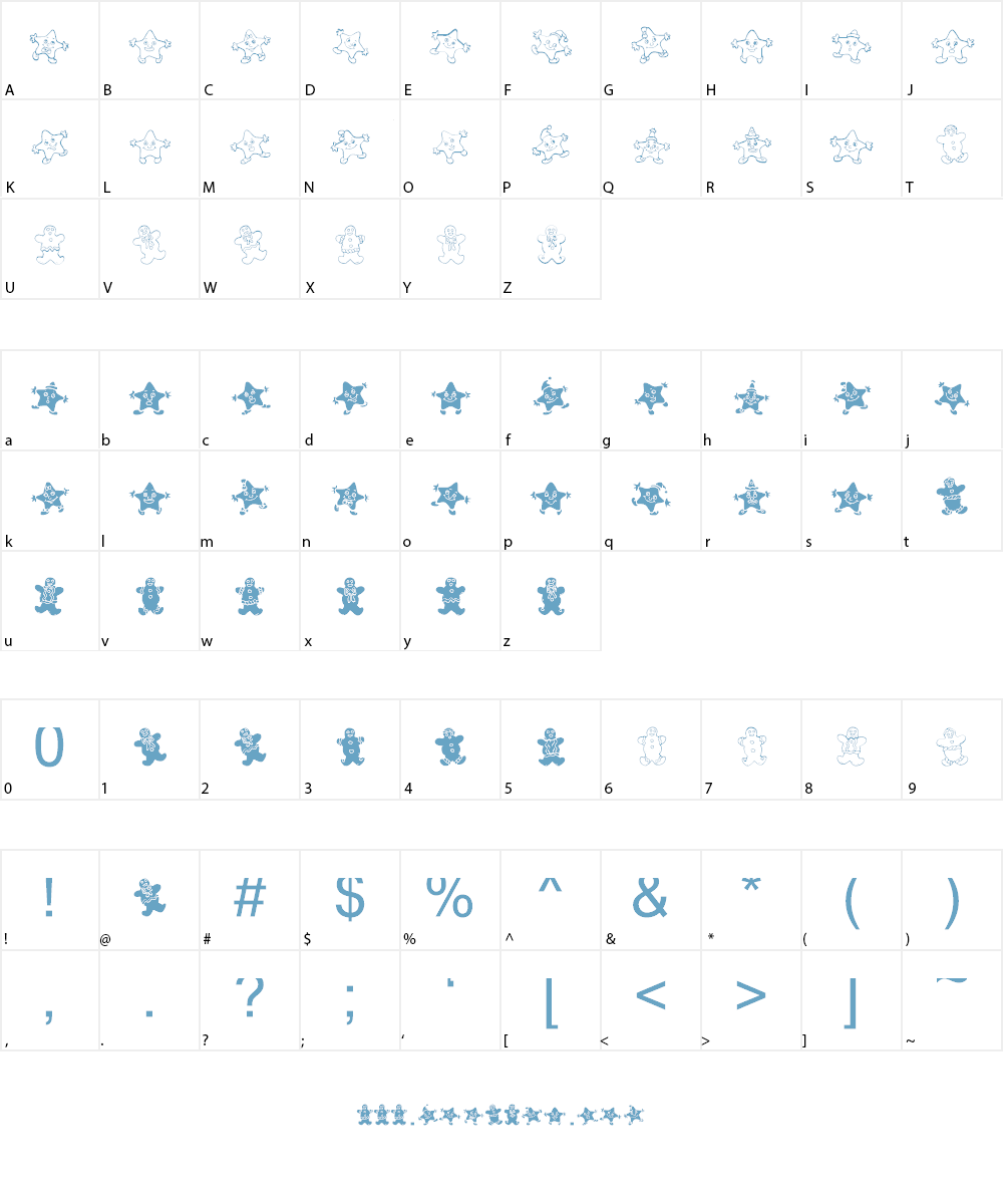 WWGingerbread Font Character