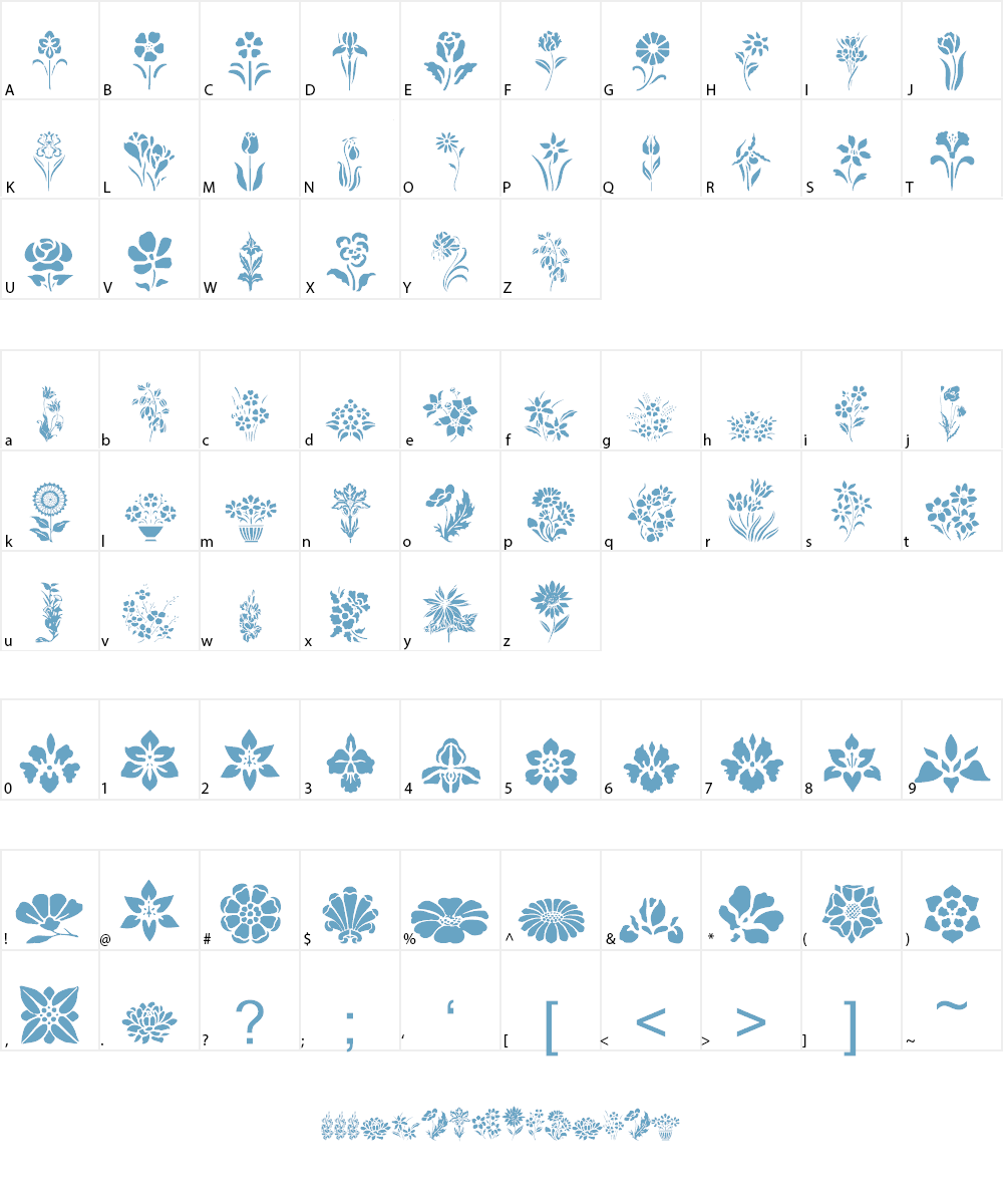 WWSpringTime Font Character