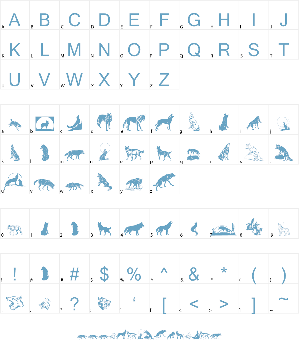 WWWolfSpirit Font Character