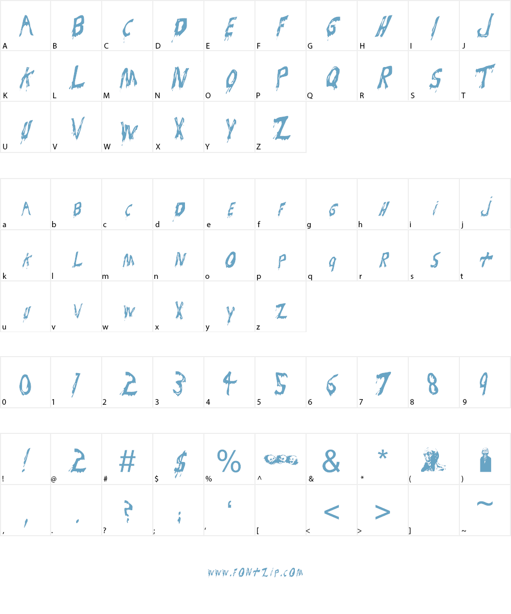 Bloodsuckers Font Character
