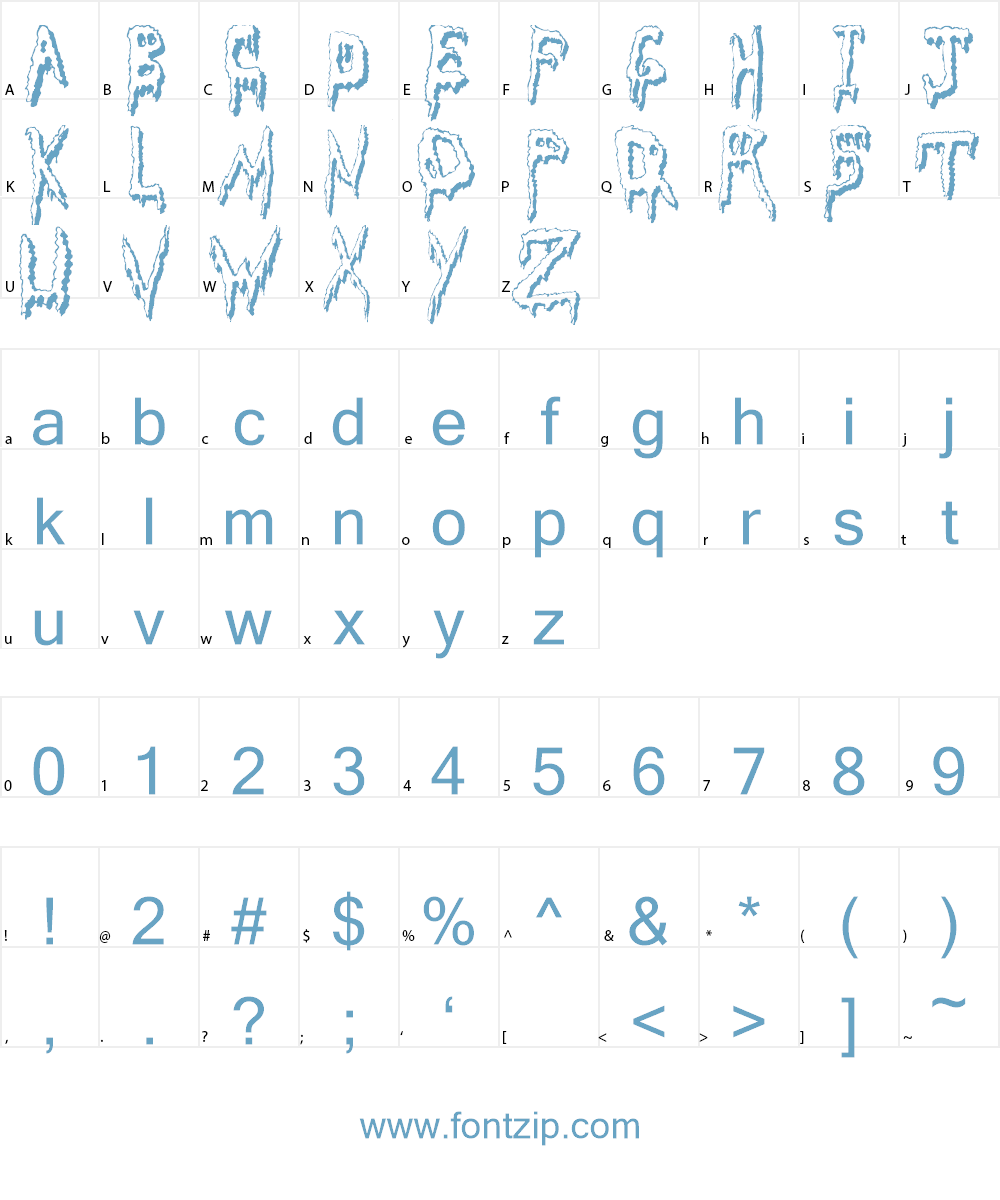 Grossout Font Character