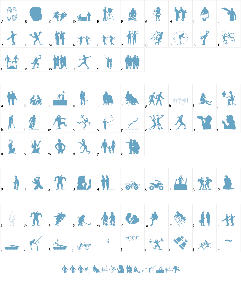 Silhouettes 3 Font Character
