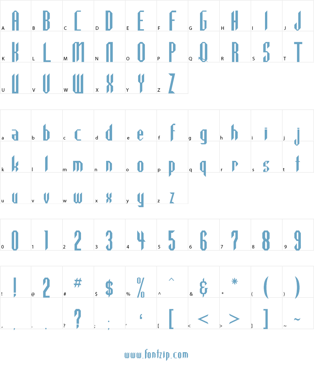 Highlander Font Character