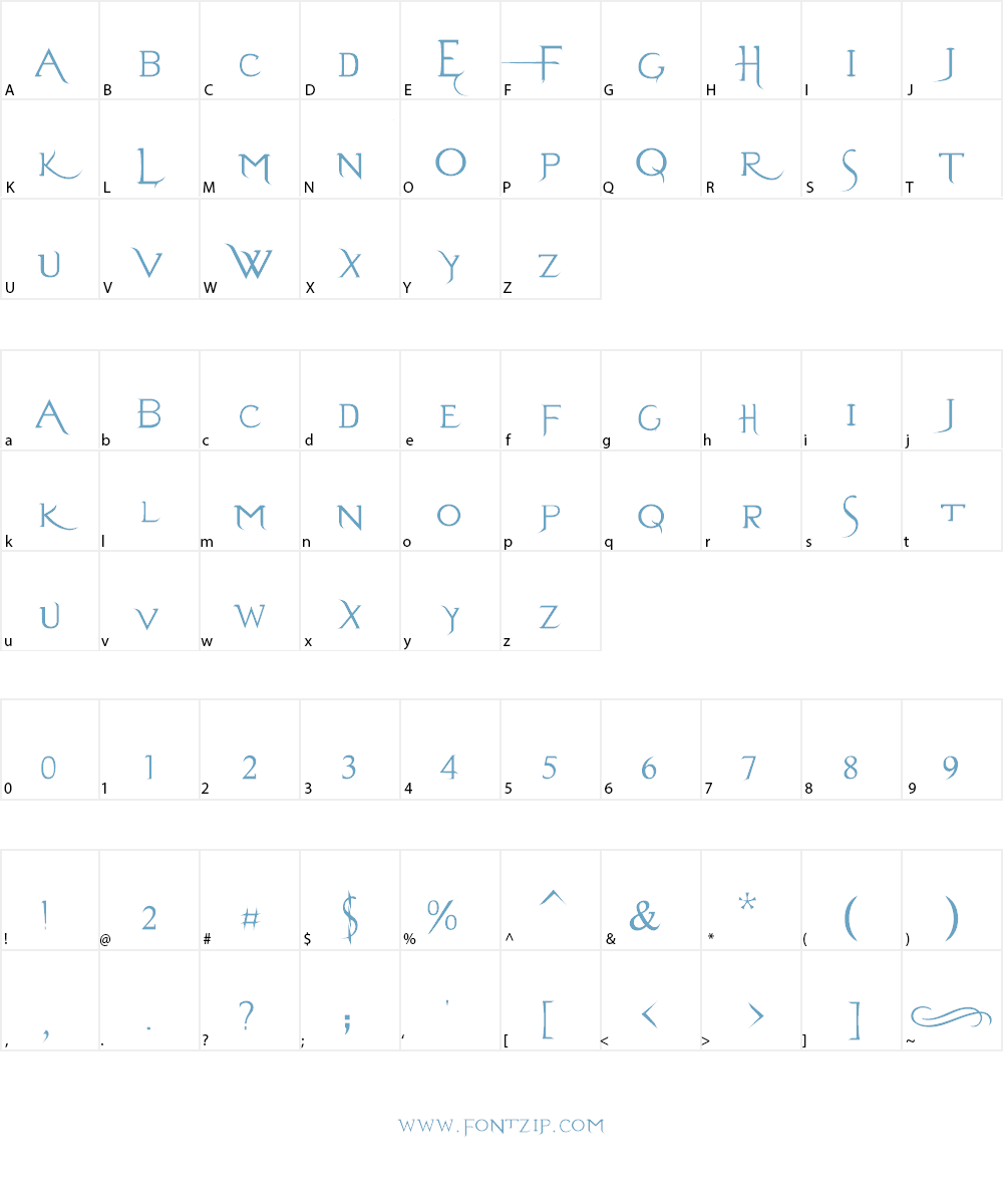 Evanescent Font Character