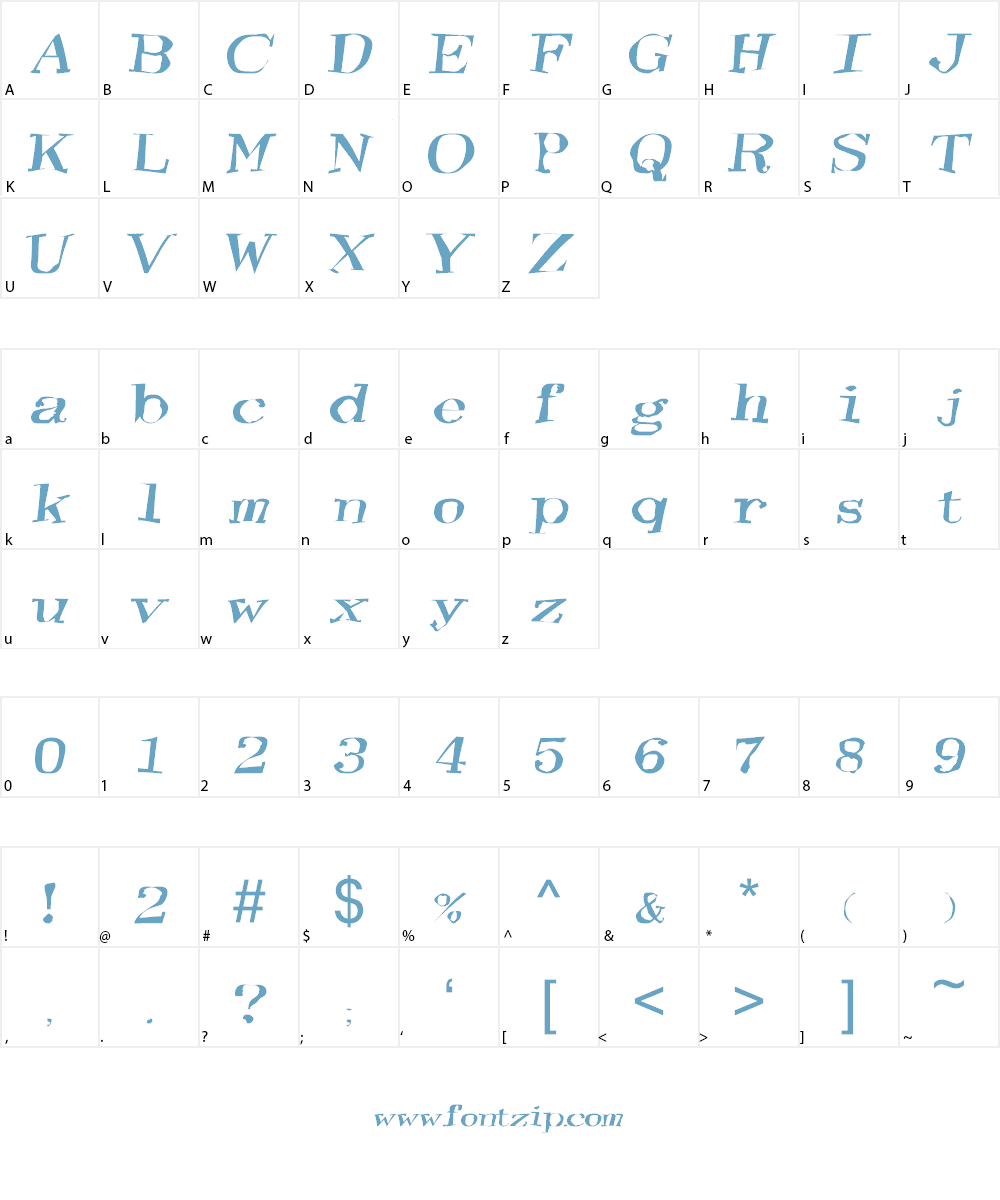 Tooney Lunes Font Character