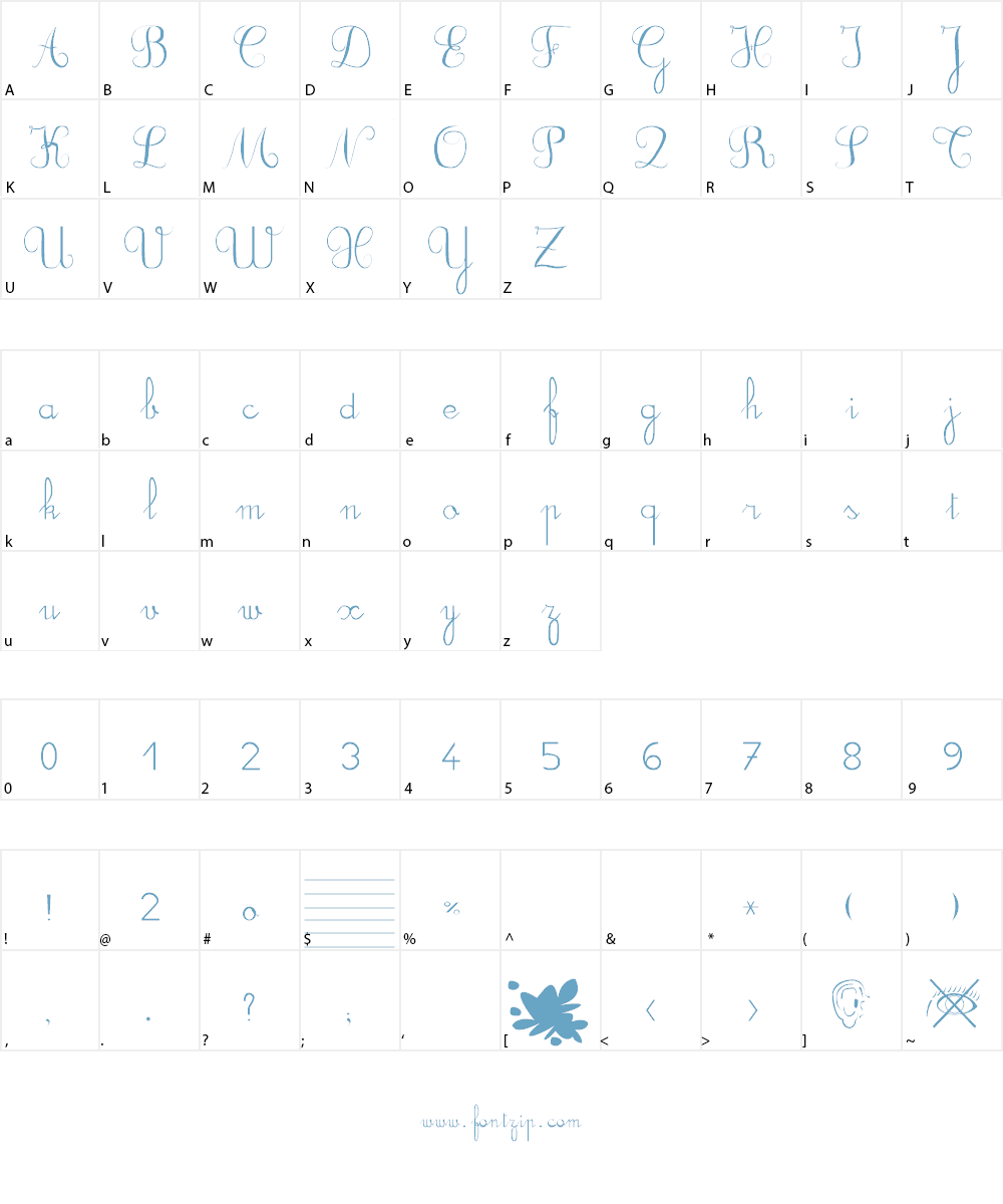 DuCahier Font Character
