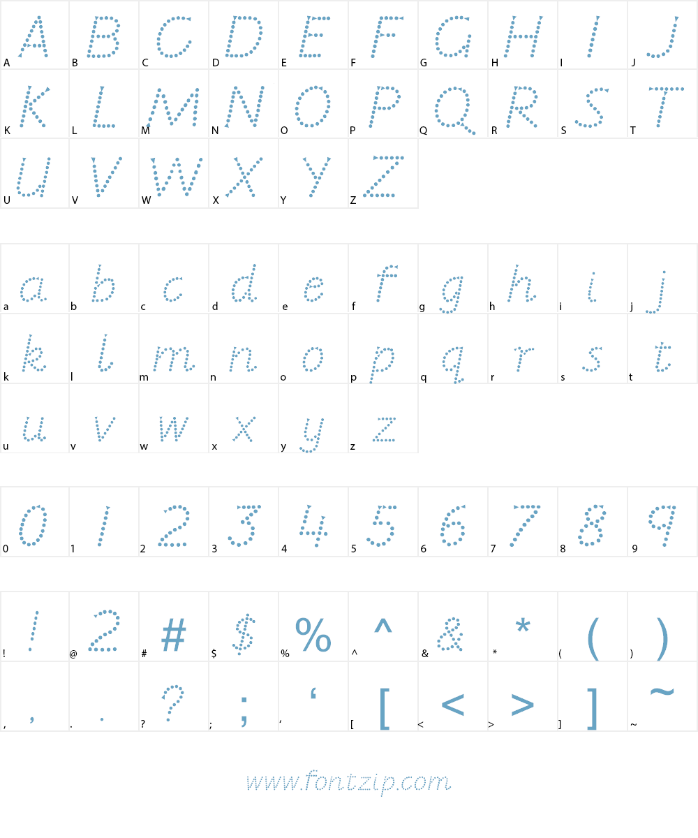 Jardotty Font Character