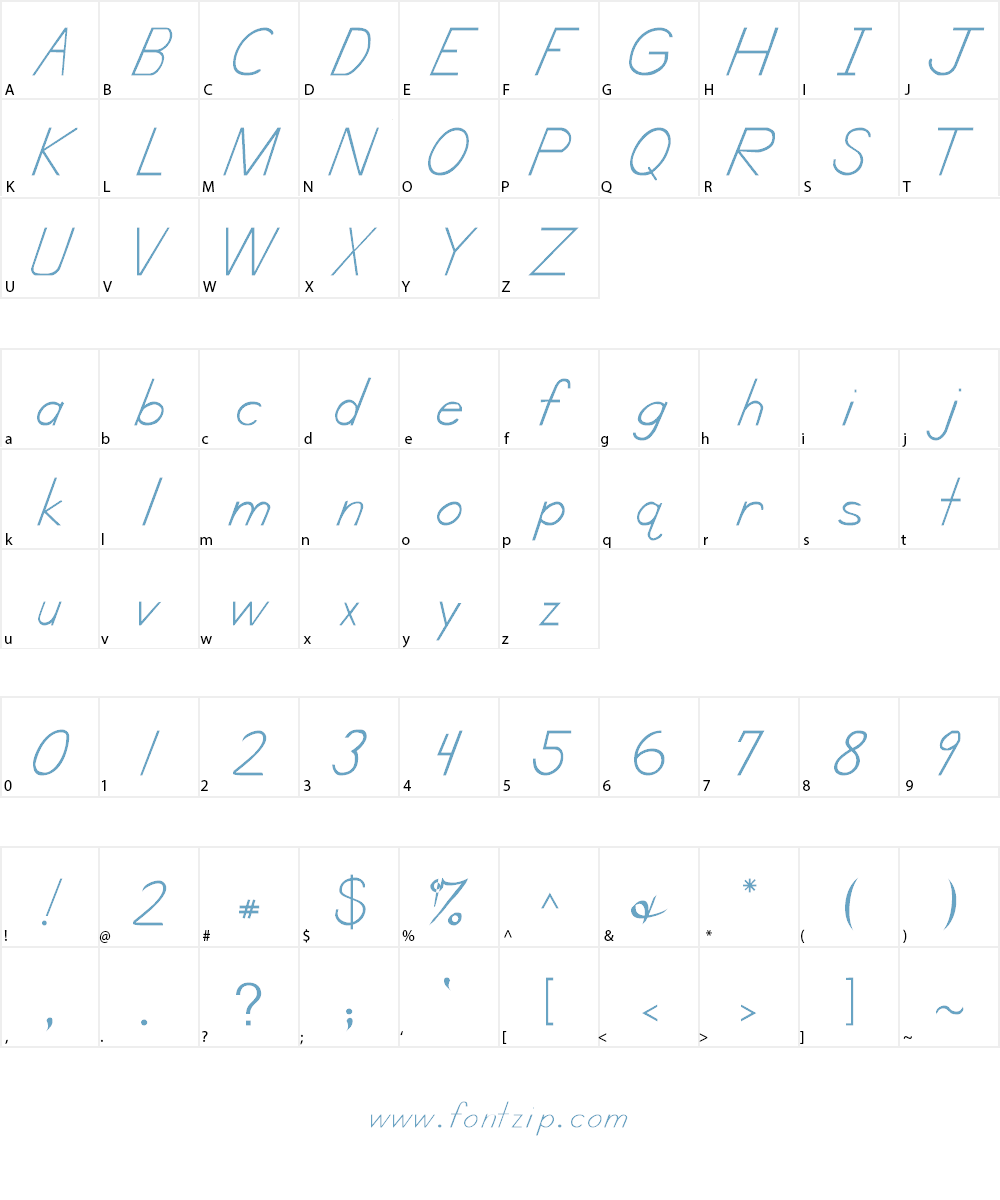 MSDWT Manuscript Font Character